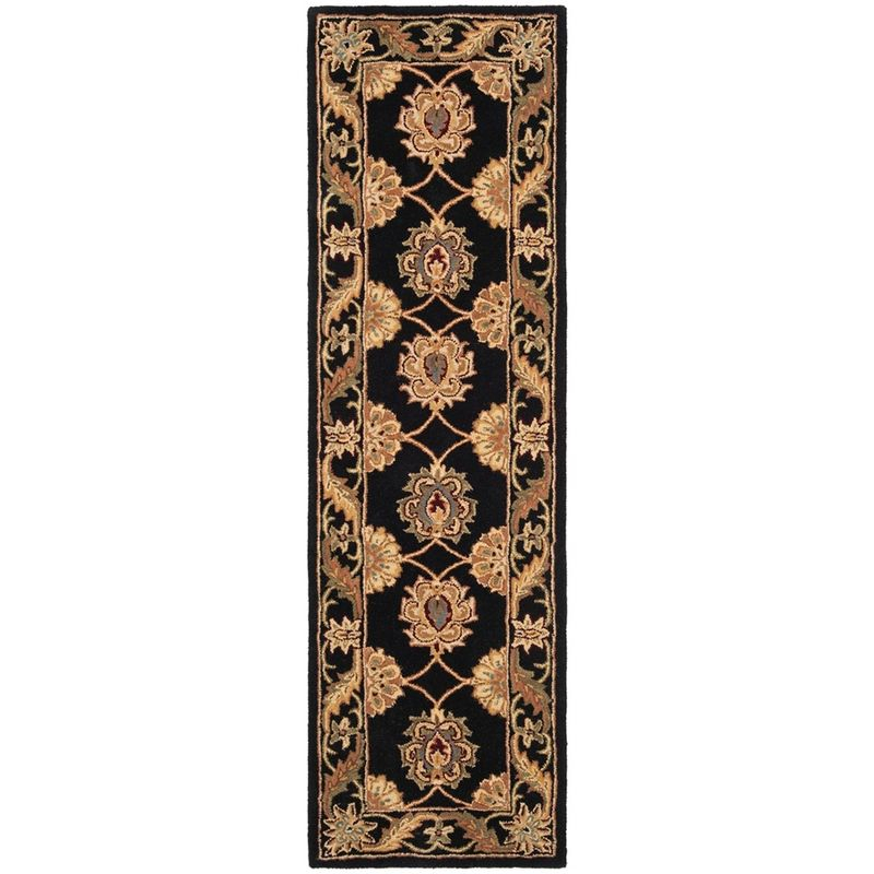Heritage HG314 Handmade Runner Rug - 2'3"x20' - Black - Safavieh
