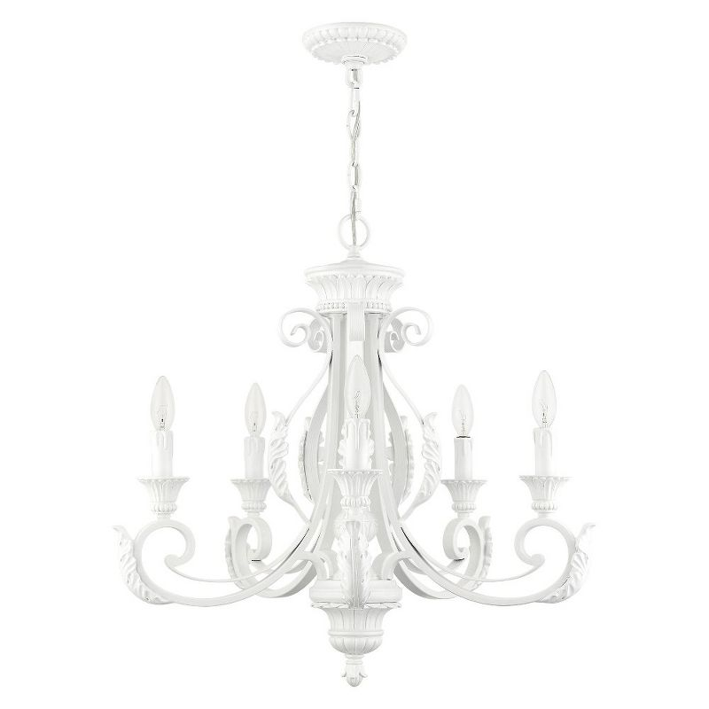 Livex Lighting Valencia 5 - Light Chandelier in  Shiny White