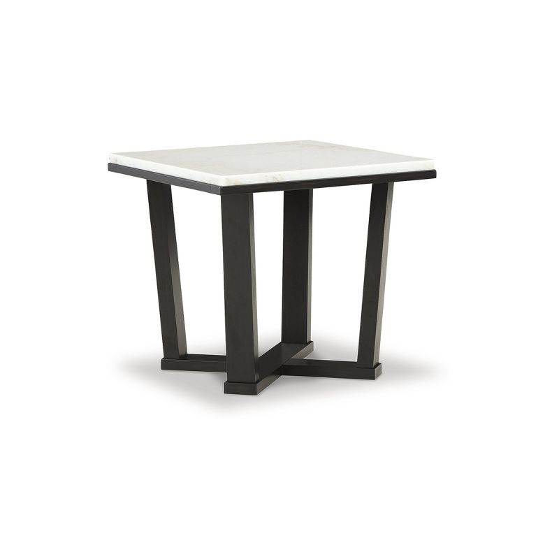 Signature Design by Ashley Fostead Contemporary Square End Table with Marble Top
