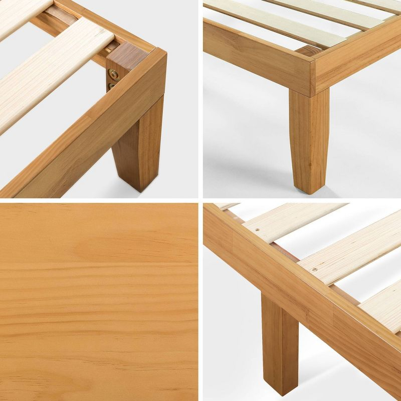 Full Moiz 14" Wood Platform Bed Frame Natural - Zinus