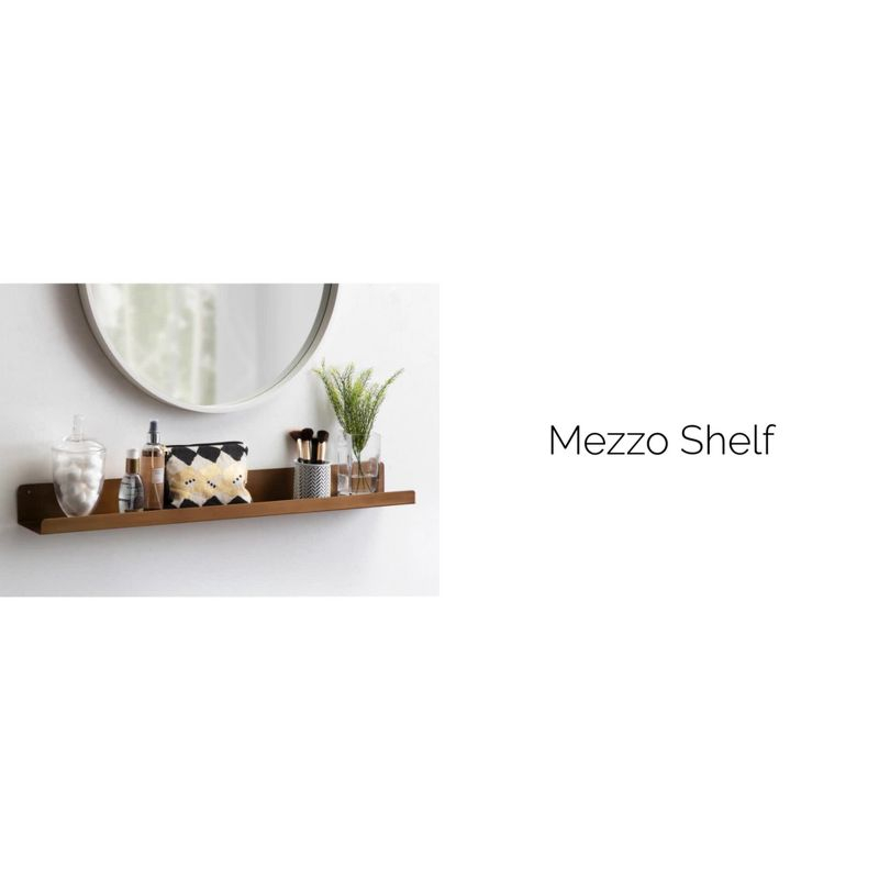 Kate & Laurel All Things Decor 2pc Mezzo Modern Metal Ledge Shelf Set Gold : Display Storage, Pre-Drilled