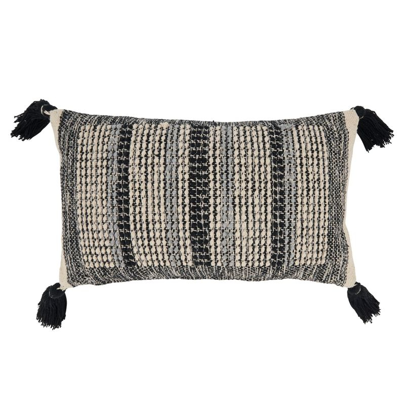 Saro Cambria Collection Tassels Cotton Throw Pillow