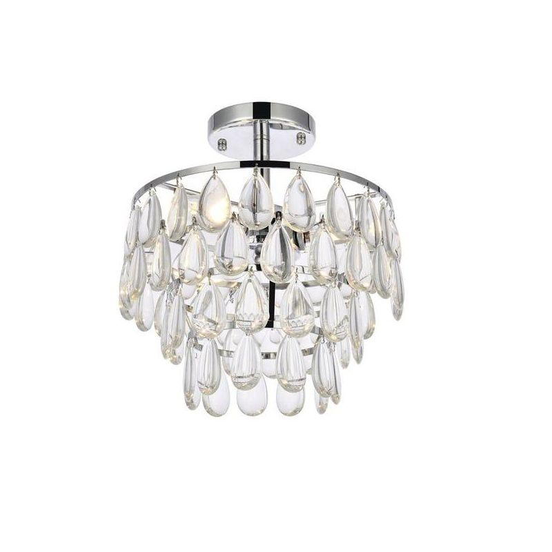 Elegant Lighting Mila 12 inch flush mount in chrome
