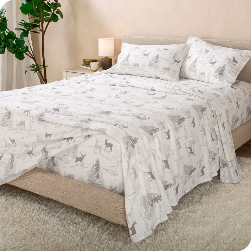 Elk Cotton Flannel Twin XL Sheet Set by Bare Home