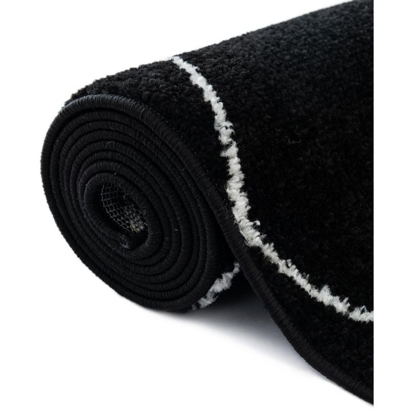 Unique Loom 5' 0 x 8' 0 Trellis Frieze Geometric Black Area Rug