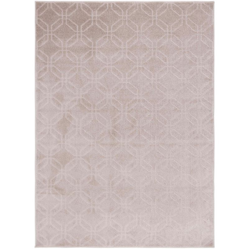 Pattern and Solid PNS406 Power Loomed Area Rug - Beige - 5'3"x7'6" - Safavieh.