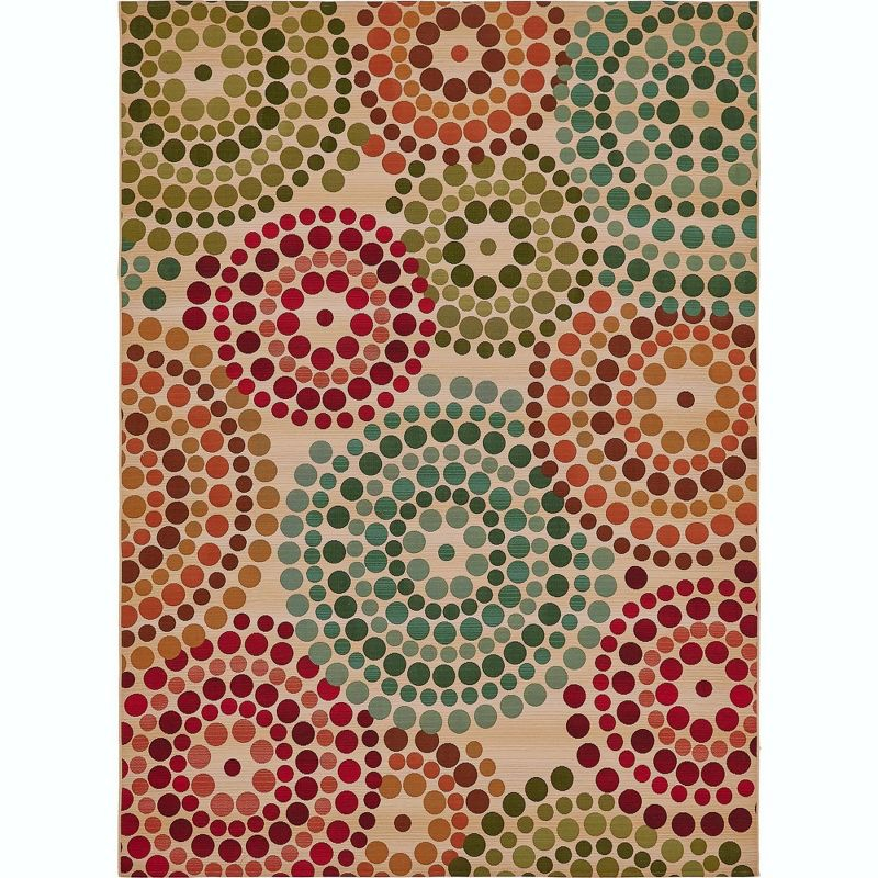 Unique Loom 8' 0 x 11' 4 Beige Outdoor Modern Spark Area Rug