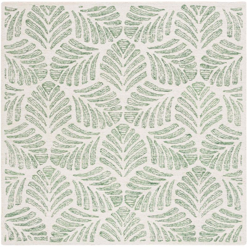 Martha Stewart Jardin - MSR3529 - Indoor Hand Tufted Area Rugs - Ivory/Green - 6'x6'