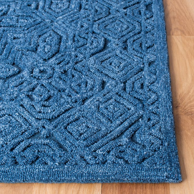 Textural TXT101 Hand Tufted Area Rug - Dark Blue - 4'x6' - Safavieh.