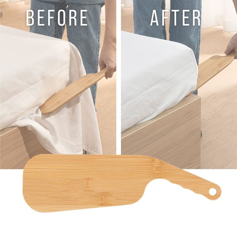 Maplefield [1 Pack] Extra Wide Bamboo Bed Sheet Tucker Tool - Durable Bed Maker Tool - Handy Bed Sheet Tightener