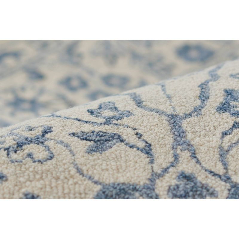 Momeni 2'x3' Leiden Ikat Otis Handtufted Accent Rug Ivory: Wool, Medium Pile, Classic Pattern, Indoor Use