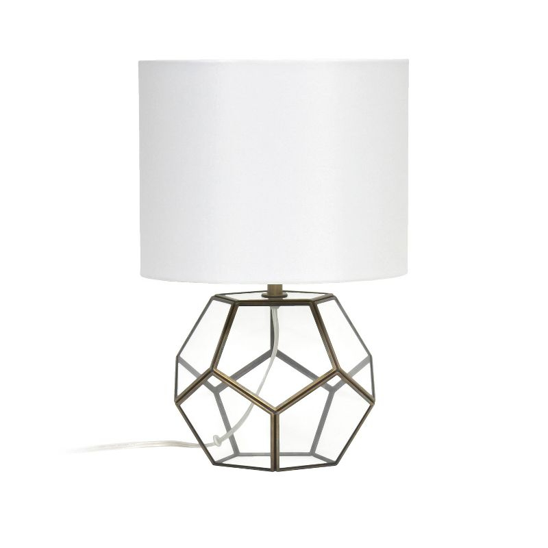Glass and Brass Sphere Table Lamp - Elegant Designs: Bedside, No Assembly Required, UL Listed