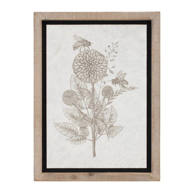 Melrose Framed Floral Insect Print (Set of 3)