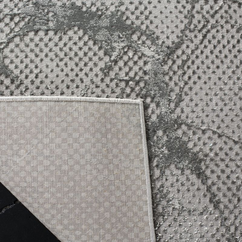 Lurex LUR187 Power Loomed Area Rug - Grey/Grey - 6'7"x6'7" - Safavieh