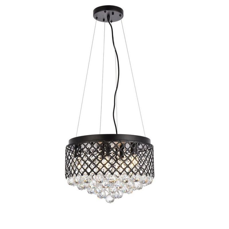 Elegant Lighting Tully 6 lights pendant in black