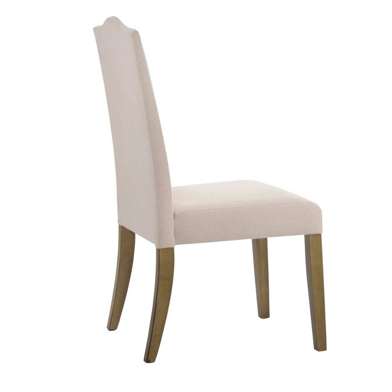 Carolina Living Romero Parson Chair - Harvest Oak - Linen Upholstery