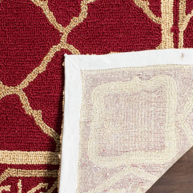 Easy Care EZC729 Hand Hooked Runner Rug - Maroon/Gold - 2'6"x8' - Safavieh.