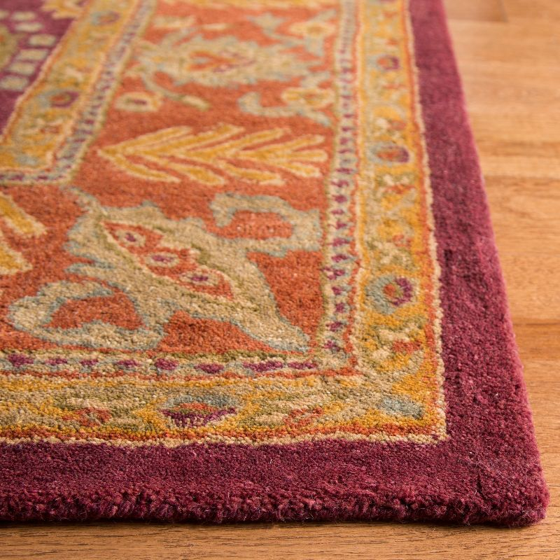 Bergama BRG190 Hand Tufted Indoor Area Rug - Red/Rust - 5'x8' - Safavieh