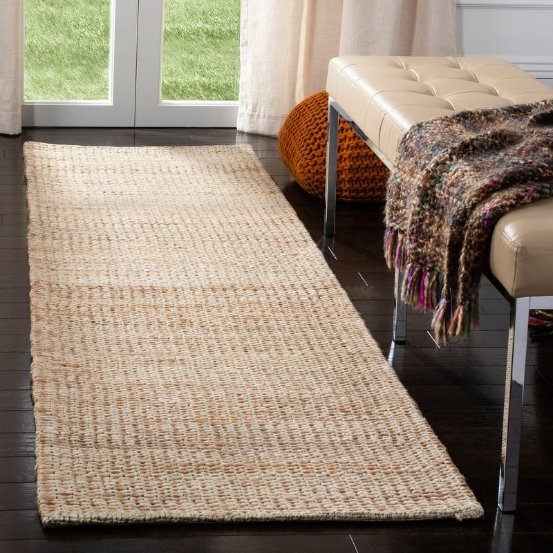 Marbella MRB303 Hand Loomed Indoor Runner Rug - Natural/Ivory - 2'3"x8' - Safavieh