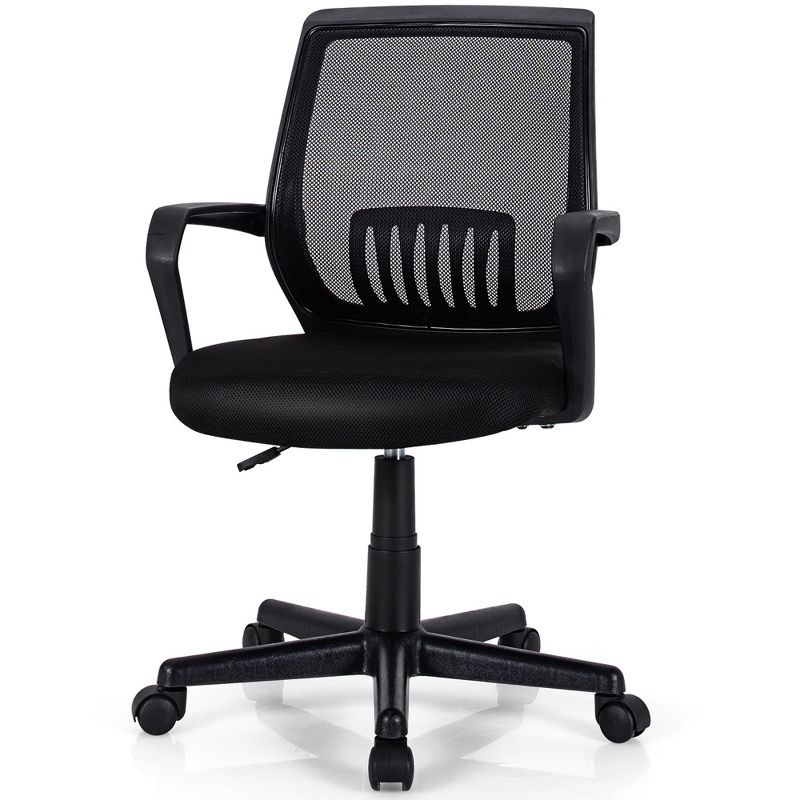 Costway Height Adjustable Mid-Back Mesh Chair  Executive Chair w/ Lumbar Support