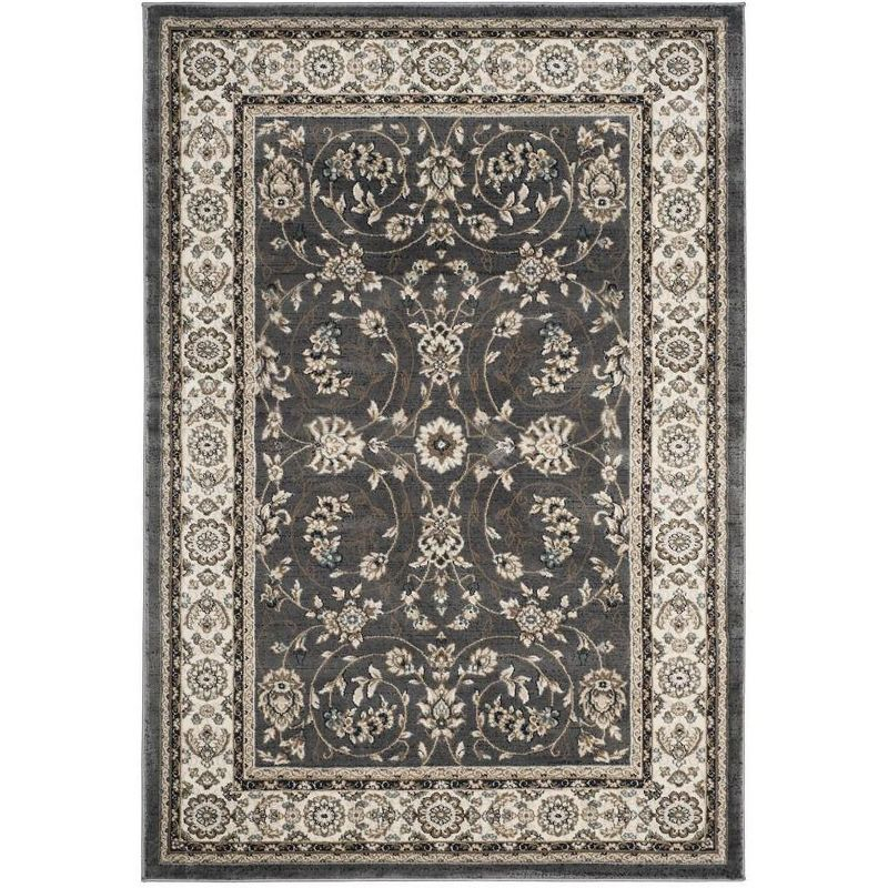 Lyndhurst LNH340 Power Loomed Area Rug - Grey/Cream - 5'3"x7'6" - Safavieh