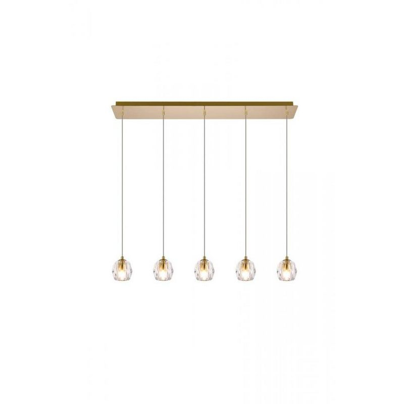 Elegant Lighting Eren 5 lights Gold pendant