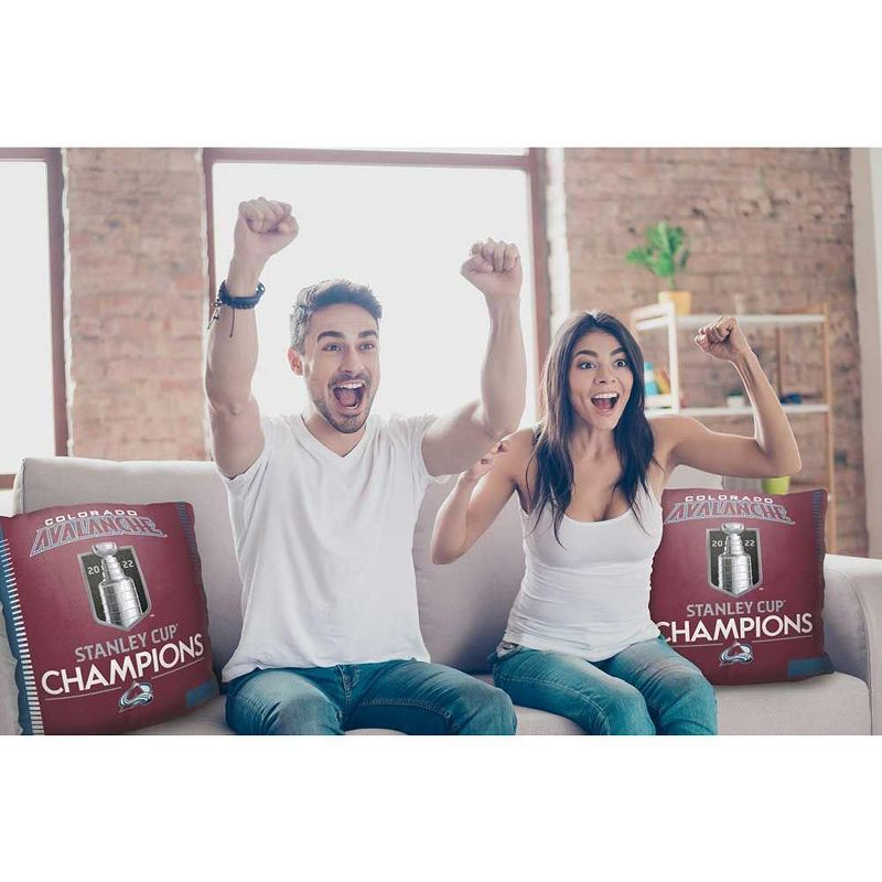 NHL Colorado Avalanche 2022 NHL Stanley Cup Champions Throw Pillow 18x18 Inches