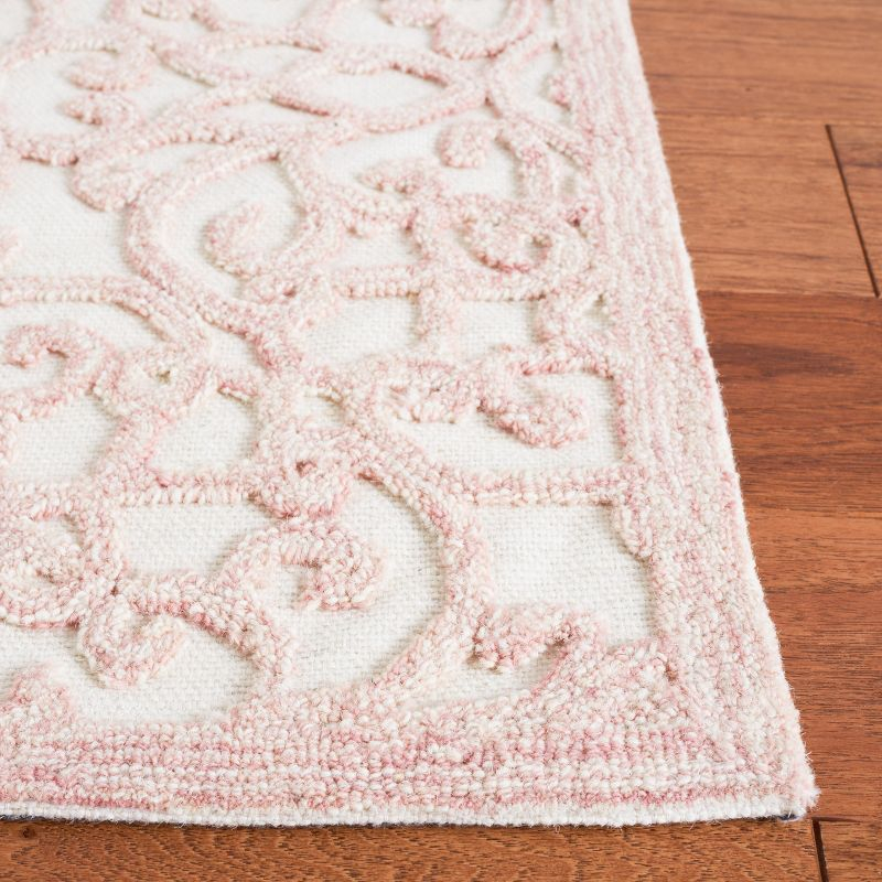 Martha Stewart Trace - MSR3513 - Indoor Hand Tufted Area Rugs - Ivory/Pink - 8'x10'