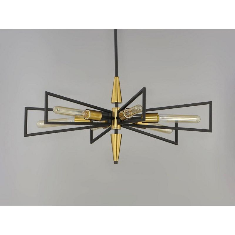 Maxim Lighting Wings 6 - Light Chandelier in  Black/Satin Brass