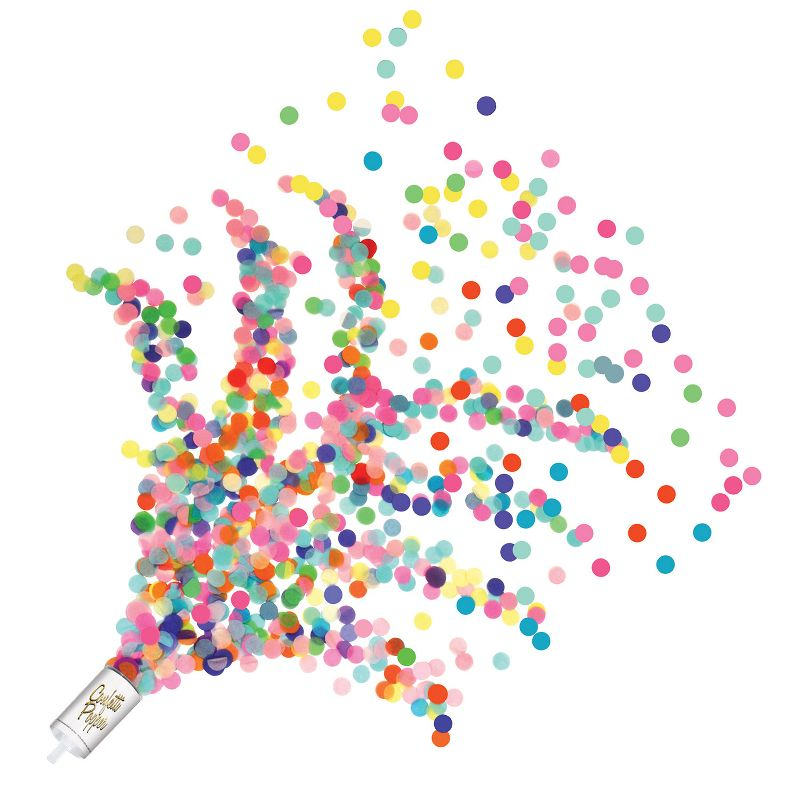 Beistle Push Up Confetti Poppers, (8/Pkg) Multicolor