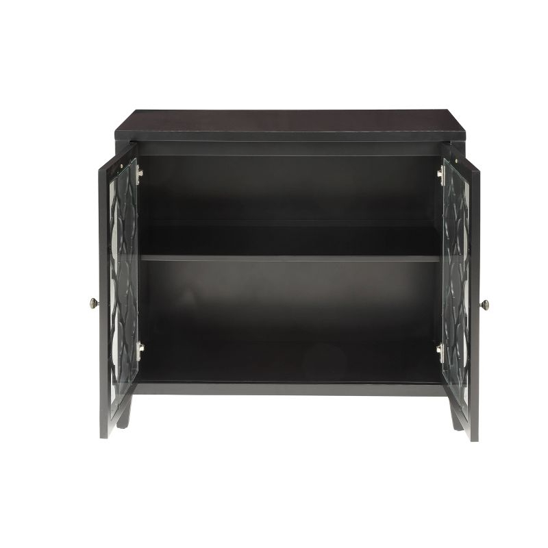 Acme Furniture Ceara Decorative Storage Cabinet Black Finish