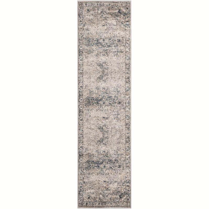 Unique Loom Portland Collection Area Rug - Canby (2'  x 8' Runner Gray/Blue)