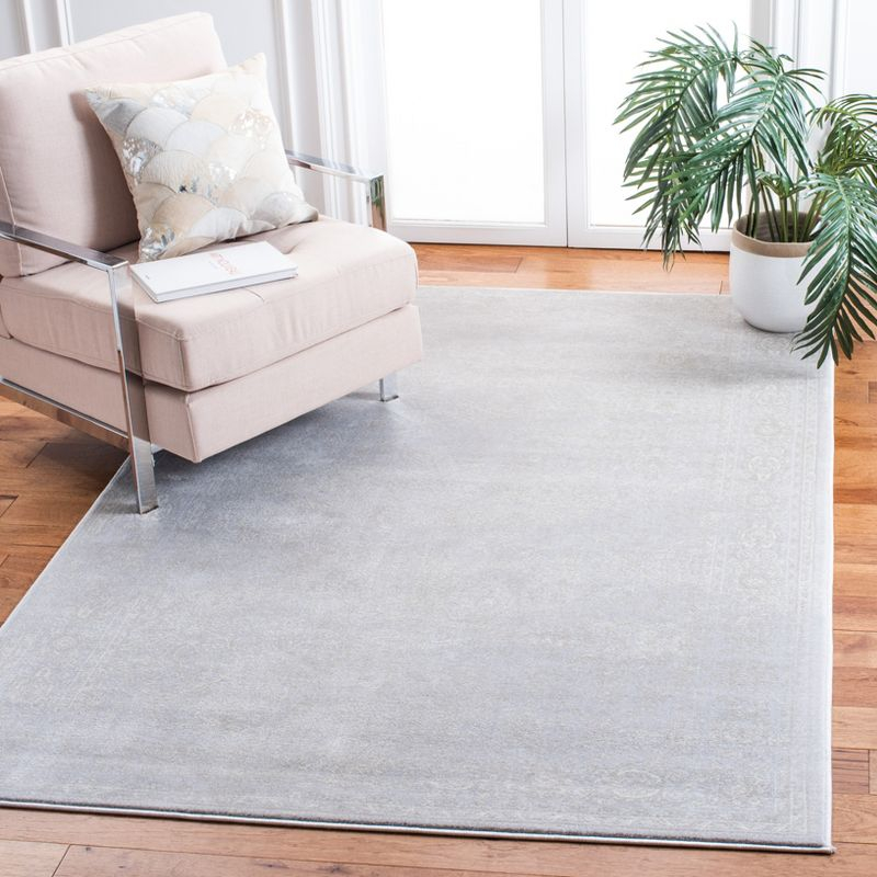 Carnegie CNG691 Power Loomed Area Rug - Light Grey/Grey - 5'1"x7'6" - Safavieh.