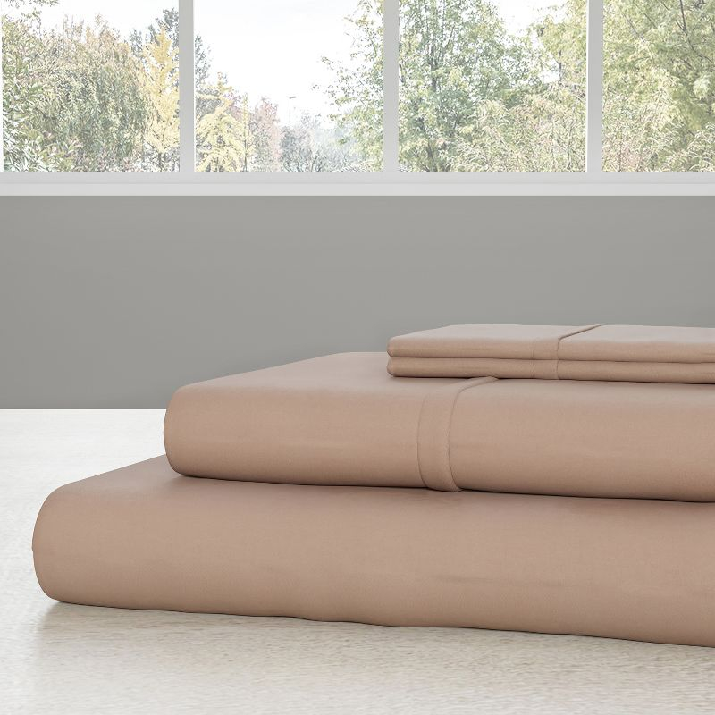 Hastings Home 4-pc Brushed Microfiber Sheet Set - Queen, Taupe