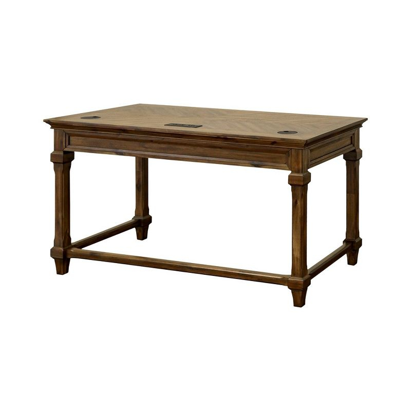 Porter Traditional Wood Writing Desk Brown - Martin Furniture: Elegant Home Office, 54" Width, All-Purpose Drawer
