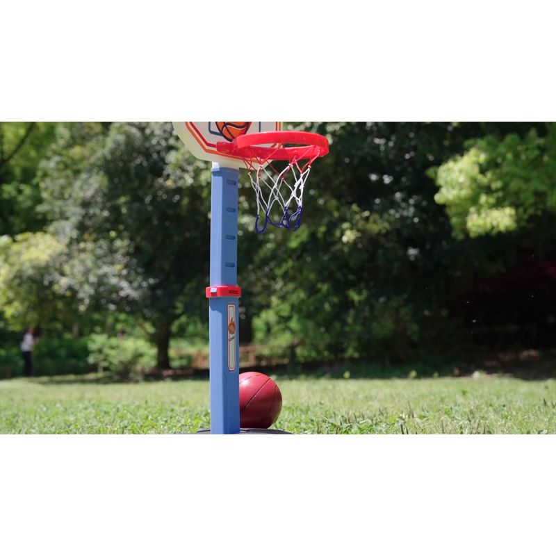 Joyfy Pink Basketball Hoop for Girls Age 1 and Up, Adjustable Basketball Goal with 4 Balls for Kids Indoor Outdoor Play- Easter Birthday Gift for Kids