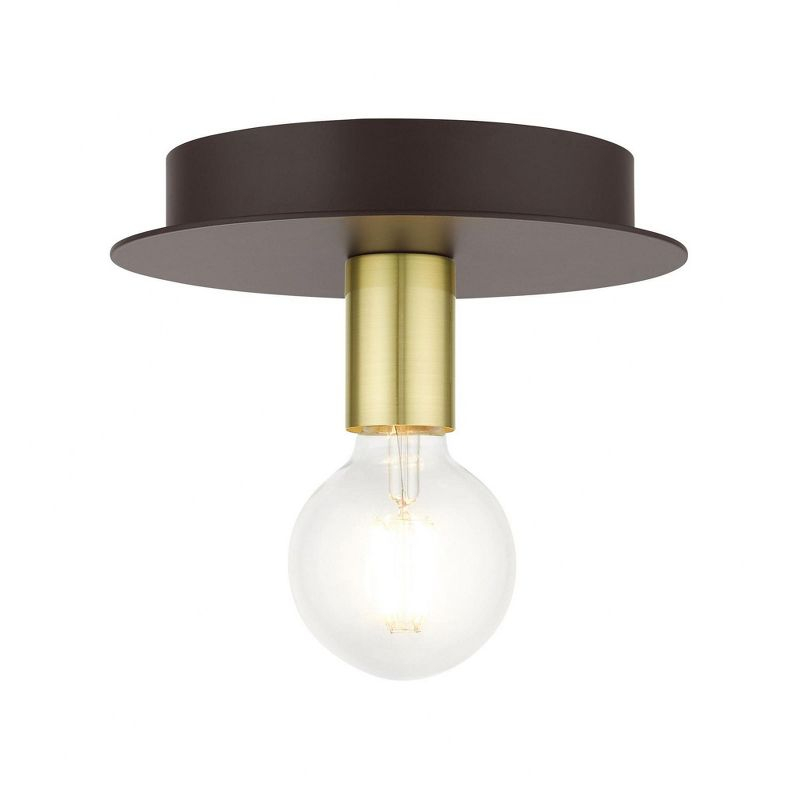 Livex Lighting Hillview 1 - Light Flush Mount in  Bronze