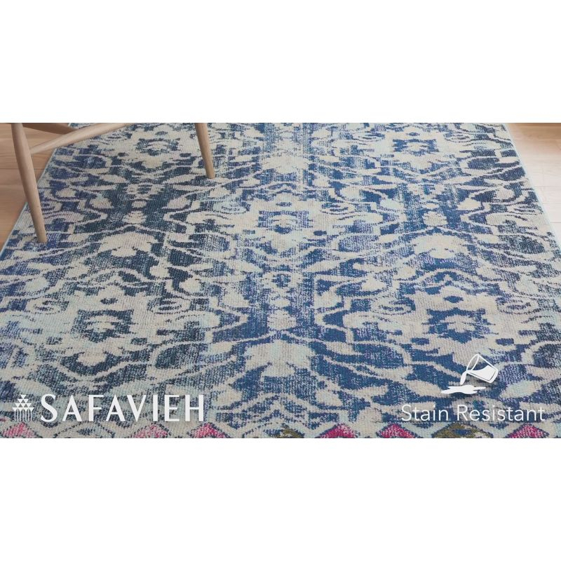 Madison MAD444 Power Loomed Area Rug - Green/Ivory - 6'7"x6'7" - Safavieh.