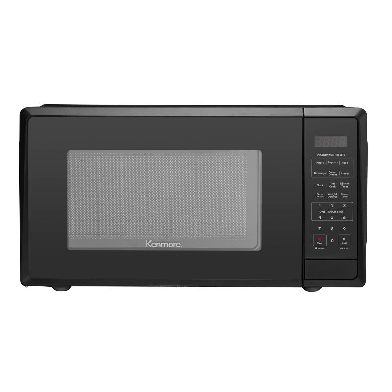 Kenmore 1.1 cu ft Microwave - Black: Countertop Oven, 1000W, Child Lock, 6 Programs, 1 Year Warranty