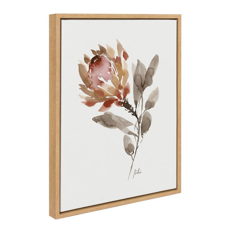 18" x 24" Sylvie Wild King Protea by Sara Berrenson Canvas - Kate & Laurel: Modern Botanical Decor, Vertical Display