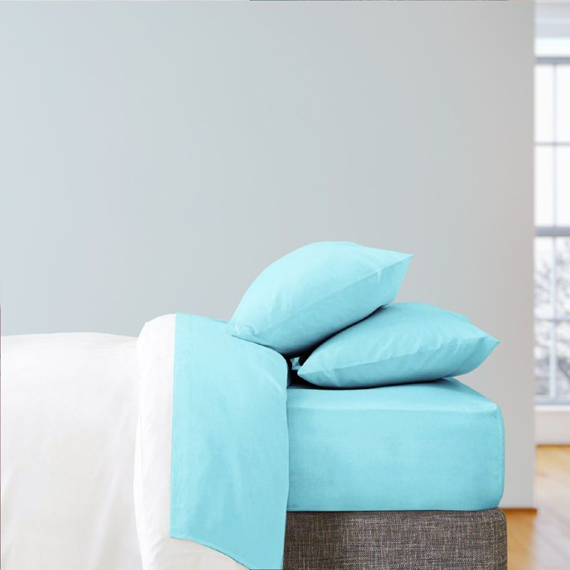 LuxClub 4 PC Aqua Full Silky Soft Cooling Deep Pocket Performance Sheet Set