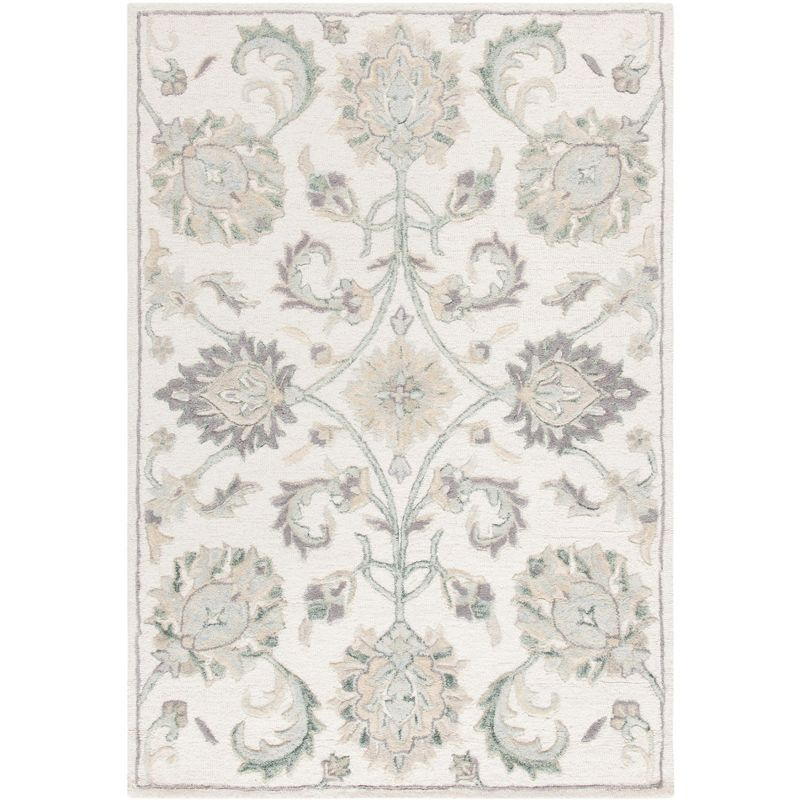 Glamour GLM624 Hand Tufted Indoor Area Rug - Ivory/Grey - 4'x6' - Safavieh