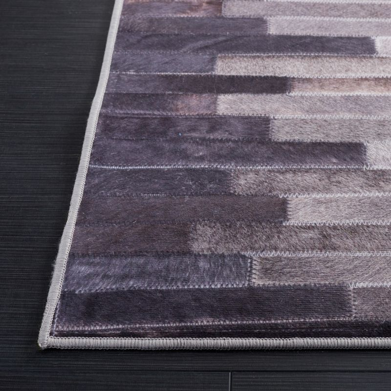 Faux Hide FAH514 Power Loomed Machine Washable Area Rug - Ivory/Grey - 3'x5' - Safavieh.