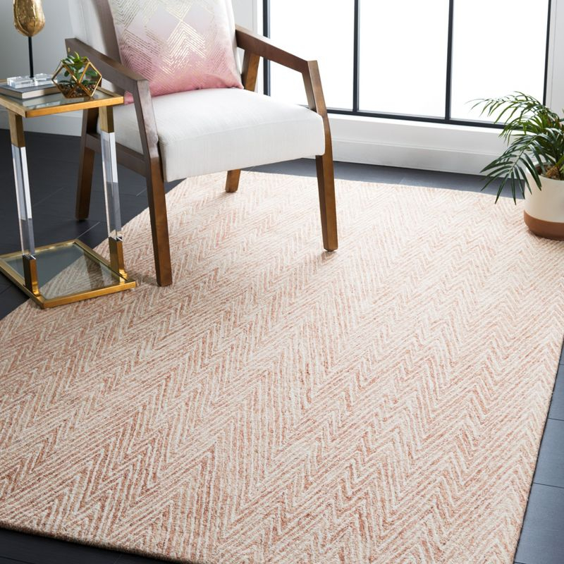 Abstract ABT426 Handmade Indoor Area Rug - Brown/Ivory - 8'x10' - Safavieh