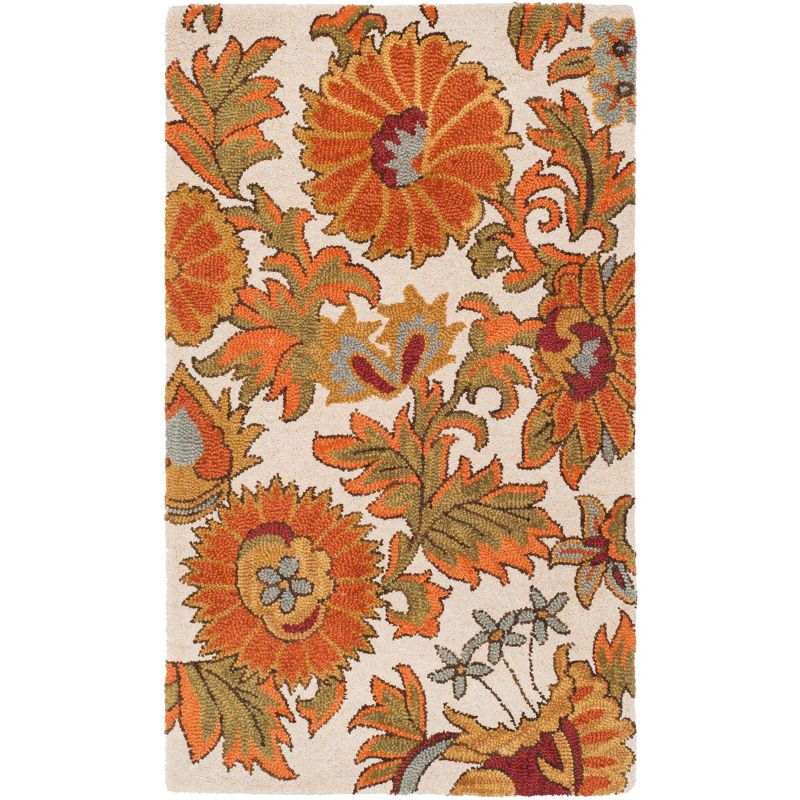 Blossom BLM912 Hand Hooked Area Rug - Ivory/Multi - 3'x5' - Safavieh.