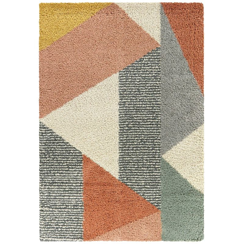 5'3"x7' Merril Mid-Century Modern Geometric Rug Pink - Balta Rugs: Indoor Shag, Fade & Stain-Resistant, OEKO-TEX Certified
