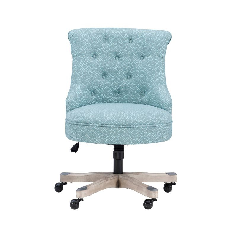 Sinclair Tufted Swivel Office Chair with Casters, Adjustable - Linon