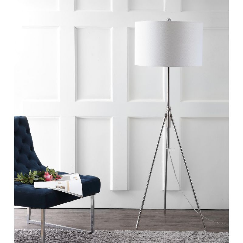 Cipriana Floor Lamp - FLL4007 - Silver/White - Safavieh
