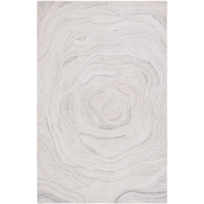 Abstract ABT148 Handmade Indoor Area Rug - Light Gray/Beige - 6'x6' - Safavieh