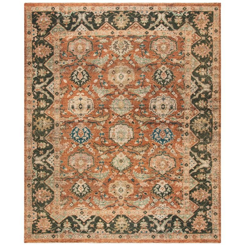 Izmir IZM105 Hand Knotted Area Rug - Red/Black - 9'x12' - Safavieh